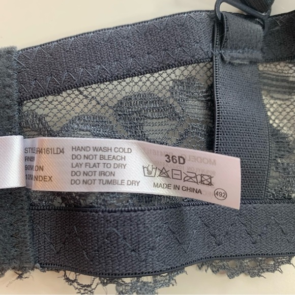 Sofra Black and Pink Lace Bra - Picture 4 of 4